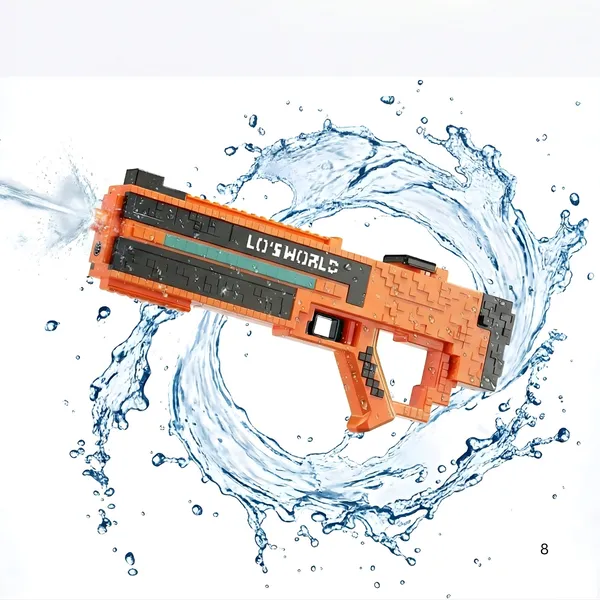 Toybot_Mine_Craft_Electric_Water_Gun_with_Automatic_Water_Absorption,_Rechargeable_Battery_Powered_Water_Blaster,_25–30_Ft_Long_Range_Shooting,_External_Bottle_Support_for_Kids_&_Adults