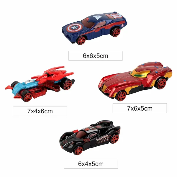 Toybot_Superhero_Diecast_Metal_Toy_Cars,_Set_of_4,_Superhero_Racing_Vehicles_with_Push-N-Go_Feature_Mini_Racing_Cars_for_Toddlers,_Girls_and_Boys_Car_Play_Set_for_Kids