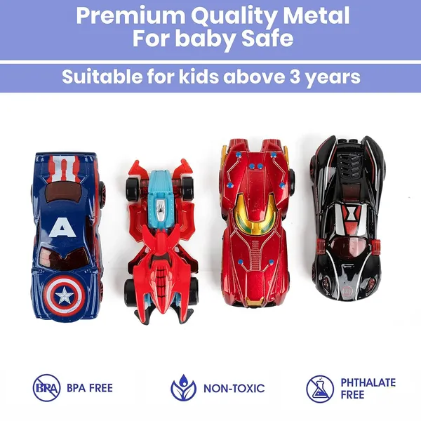 Toybot_Superhero_Diecast_Metal_Toy_Cars,_Set_of_4,_Superhero_Racing_Vehicles_with_Push-N-Go_Feature_Mini_Racing_Cars_for_Toddlers,_Girls_and_Boys_Car_Play_Set_for_Kids