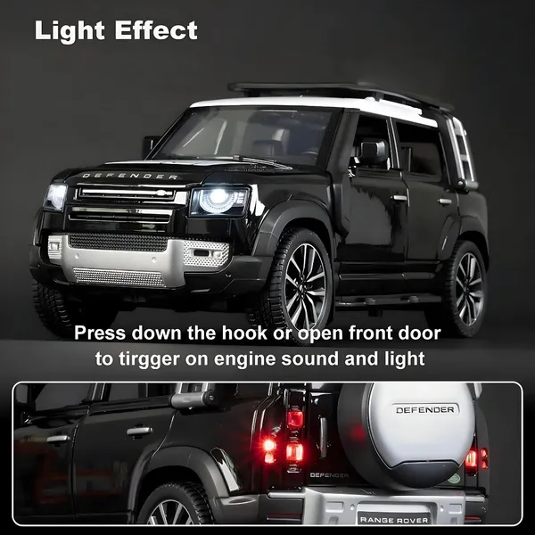 1:32_Scale_Land_Rover_Black_Defender_Model_Car_-_Exclusive_Alloy_Metal_Pullback__toys_with_Openable_Doors,_Lights,_and_Music