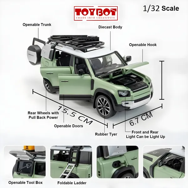 1:32_Scale_Land_Rover_Black_Defender_Model_Car_-_Exclusive_Alloy_Metal_Pullback__toys_with_Openable_Doors,_Lights,_and_Music