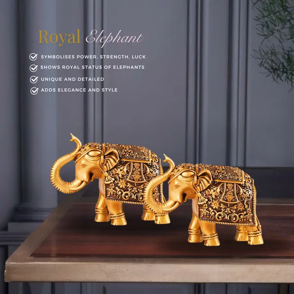 Golden_Royal_Elephant_Showpiece_Statue_Figurine_Showpiece_Set_of_2_(16L_X_6.8W_X_12H_Centimeters)