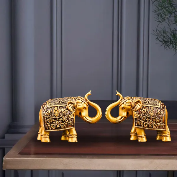 Golden_Royal_Elephant_Showpiece_Statue_Figurine_Showpiece_Set_of_2_(16L_X_6.8W_X_12H_Centimeters)