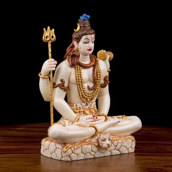 Hand_Printed_Shiv_ji_Murti_Lord_Shiva_Statue_Marble_Dust_syntheric_for_Pooja_Room_I_Home_Temple_Decoration_Items_I_God_Idols_I_Statue_I_(8_inch)