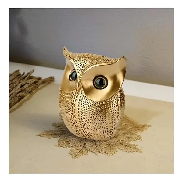 Modern_Classy_Lucky_Owl_Resin_Art_Figure_Showpiece_(Golden),_1_Piece