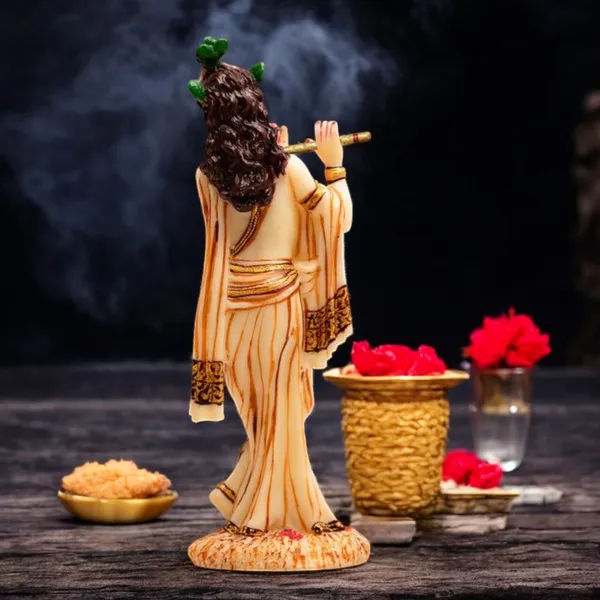 Multicolor_Krishna_Standing_Statue_Marble_Finish_Murti_(10_Inch)