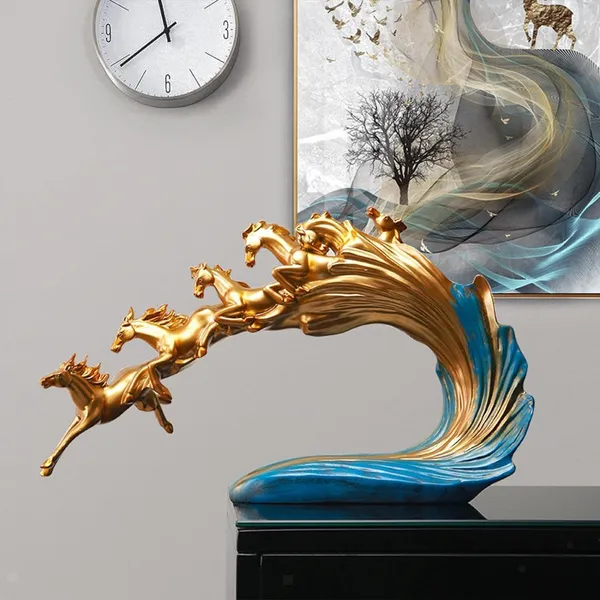 Golden_Pegasus_Figurine_Decorative_Showpiece_For_Fengshui__Home_Decor_Showpiece_(_7_horses)