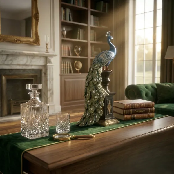 Ornate_Blue_Majestic_Peacock_Pedestal_Statue_with_Jeweled_Tail_(style1)