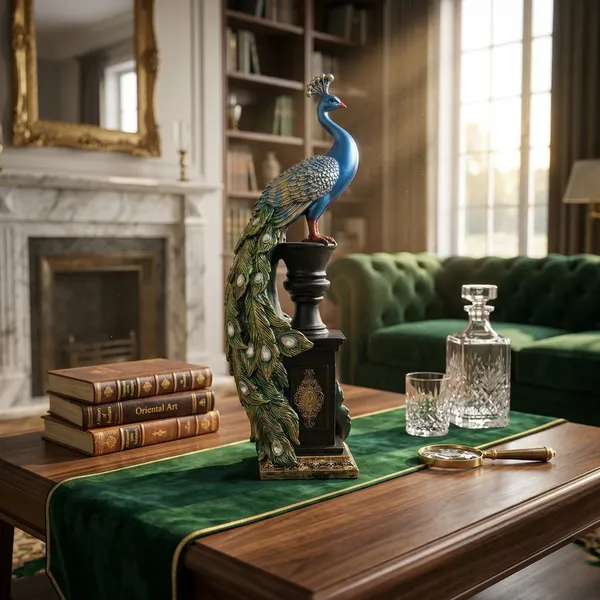 Ornate_Blue_Majestic_Peacock_Pedestal_Statue_with_Jeweled_Tail_(style1)