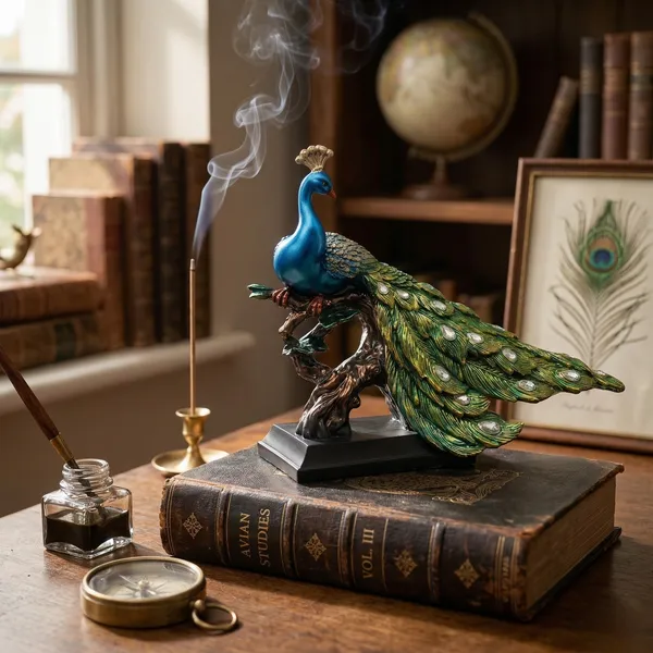 Ornate_Blue_Majestic_Peacock_Pedestal_Statue_with_Jeweled_Tail_(style2)