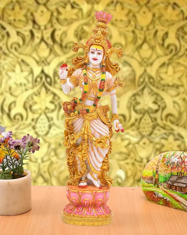 White_and_Golden_Goddess_Radha_idol_murti_for_Pooja_Mandir_Idols_and_Gift_(14Hx4W_Inch)