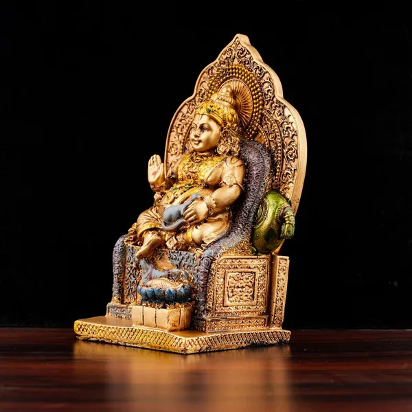 Polyresin_Handcrafted_Kuber_Maharaj_Statue_Idol_Decorative_Showpiece_Sitting_Dhan_Kuber_Ji_Murti_for_Home_Office_Wealth_Maha_Lakshmi_Kuber_Statue_Showpiece_(7_inch)