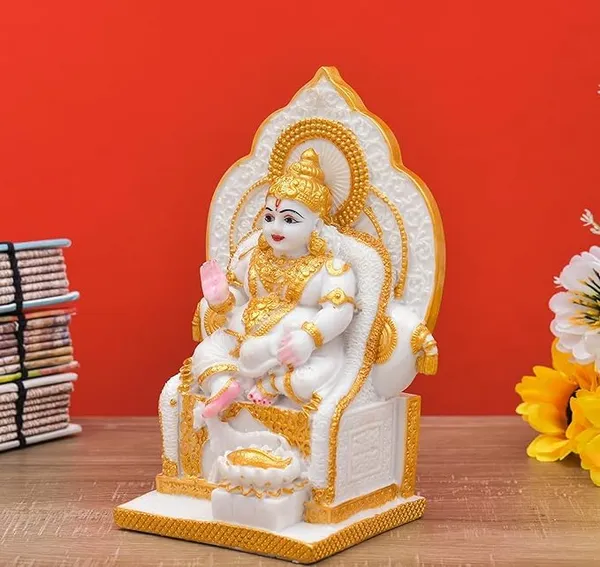 Polyresin_Kuber_Maharaj_Statue_Idol_Decorative_Handcrafted_Showpiece_Sitting_Dhan_Kuber_Ji_Murti_for_Home_Office_Wealth_Maha_Lakshmi_Kuber_Statue_Showpiece_(7_inch)