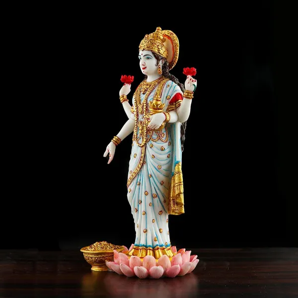 Polyresin_Lord_Vishnu_with_Maa_Lakshmi_Statue_Idol_Murti_with_Standing_on_Lotus_Base_with_Sheshnag_for_Office_Home_Lakshmi_Narayan_Avatar_Spiritual_Showpiece_Figurine