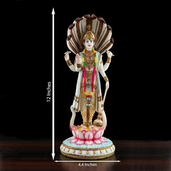 Polyresin_Lord_Vishnu_with_Maa_Lakshmi_Statue_Idol_Murti_with_Standing_on_Lotus_Base_with_Sheshnag_for_Office_Home_Lakshmi_Narayan_Avatar_Spiritual_Showpiece_Figurine