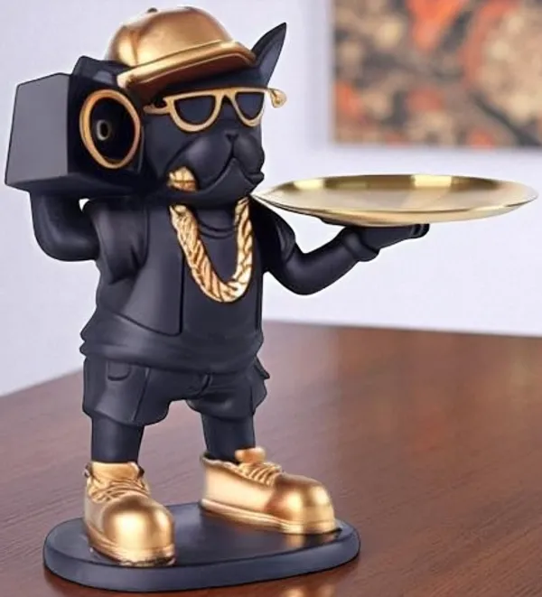 Shopping_Uncle_Black_Streetwear_French_Radio_Bulldog_Buttler_with_Tray