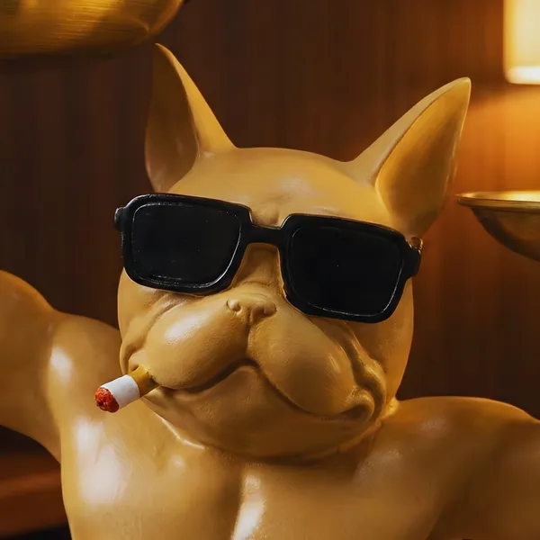 Shopping_Uncle_Body_Builder_Streetwear_French_Bulldog_Buttler_with_Tray