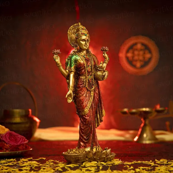 Red_&_Golden_Goddess_Standing_Lakshmi_Idol_Murti_For_Diwali_Pooja_idols_Gifts_10_Inches