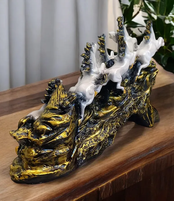 White_7_Running_Horses_on_Golden_Wave_Base_Figurine_Decorative_Showpiece_For_Fengshui__Home_Decor_Showpiece