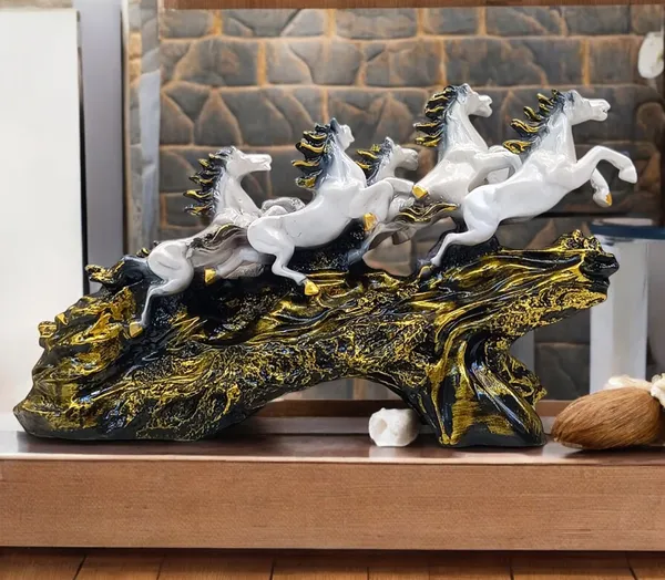 White_7_Running_Horses_on_Golden_Wave_Base_Figurine_Decorative_Showpiece_For_Fengshui__Home_Decor_Showpiece