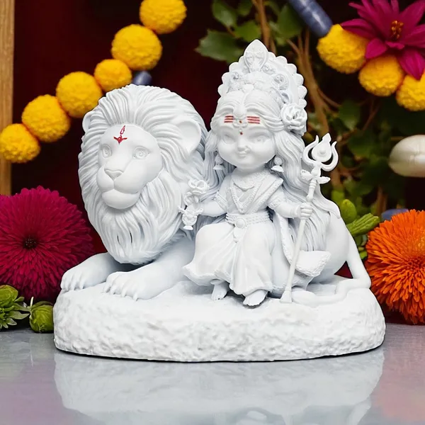 White_Bal_Durga_Maa_with_Lion_Idol_for_Car_Dashboard,_Home_Decor,_Mandir,_&_Gifting_(3.0Inches)