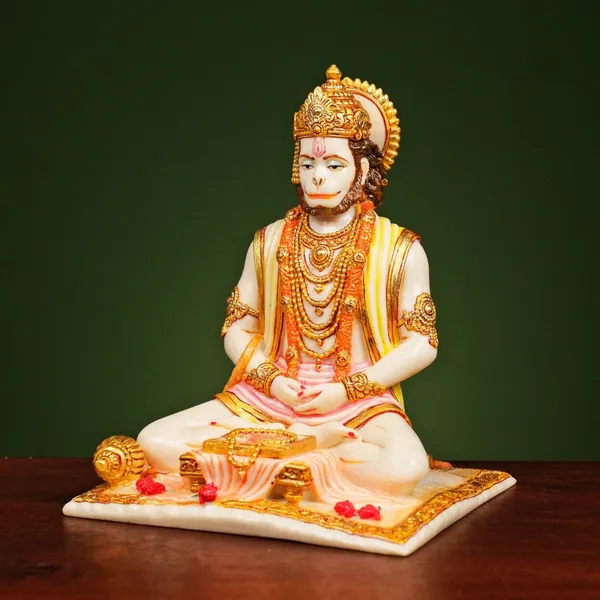 White_Marble_Dust_Meditating_Sitting_Lord_Hanuman_Ji_Murti_For_Mandir_With_Positive_Vastu_Benefits_6Inches