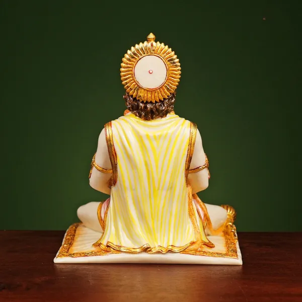 White_Marble_Dust_Meditating_Sitting_Lord_Hanuman_Ji_Murti_For_Mandir_With_Positive_Vastu_Benefits_6Inches
