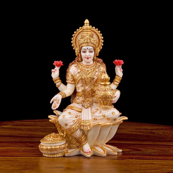 White_&_Golden_Goddess_Lakshmi_Idol_Murti_For_Diwali_Pooja_idols_Gifts__(12L_X_12W_X_18H_Centimeters)