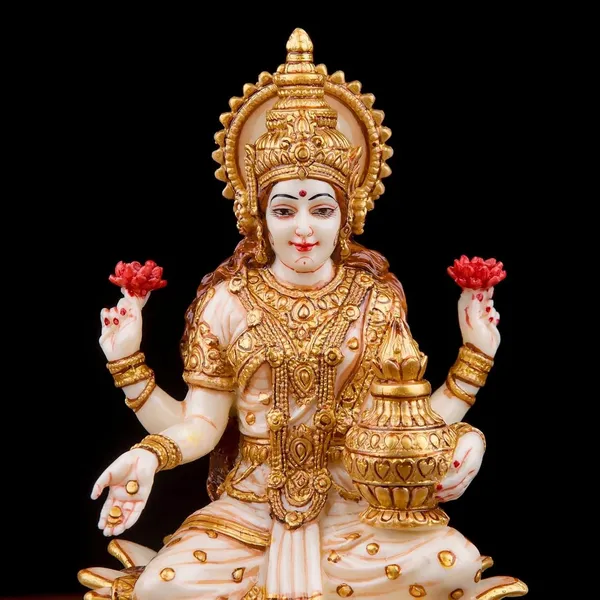 White_&_Golden_Goddess_Lakshmi_Idol_Murti_For_Diwali_Pooja_idols_Gifts__(12L_X_12W_X_18H_Centimeters)
