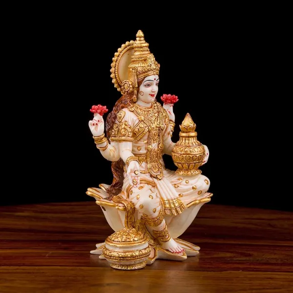 White_&_Golden_Goddess_Lakshmi_Idol_Murti_For_Diwali_Pooja_idols_Gifts__(12L_X_12W_X_18H_Centimeters)