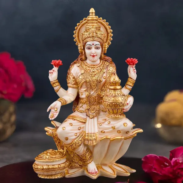 White_and_Golden_Goddess_Laxmi_ji_and_God_Ganesh_ji_idol_murti_for_Diwali_Pooja_Idols_and_Gift_(13LX13WX18H)