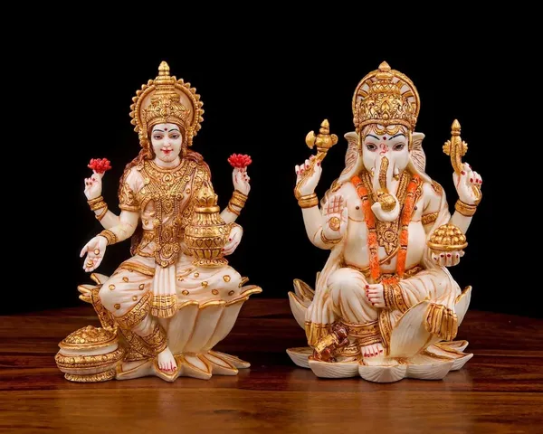 White_and_Golden_Goddess_Laxmi_ji_and_God_Ganesh_ji_idol_murti_for_Diwali_Pooja_Idols_and_Gift_(13LX13WX18H)