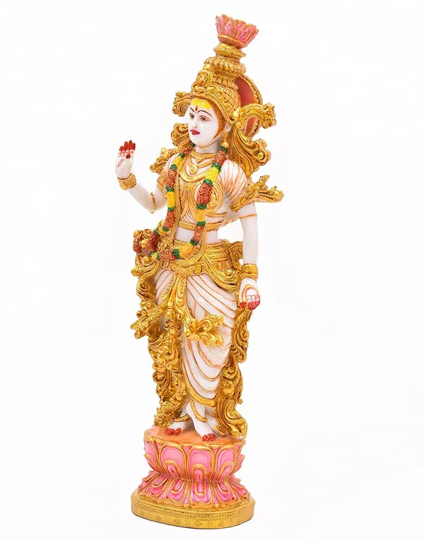 White_and_Golden_Goddess_Radha_idol_murti_for_Pooja_Mandir_Idols_and_Gift_(14Hx4W_Inch)