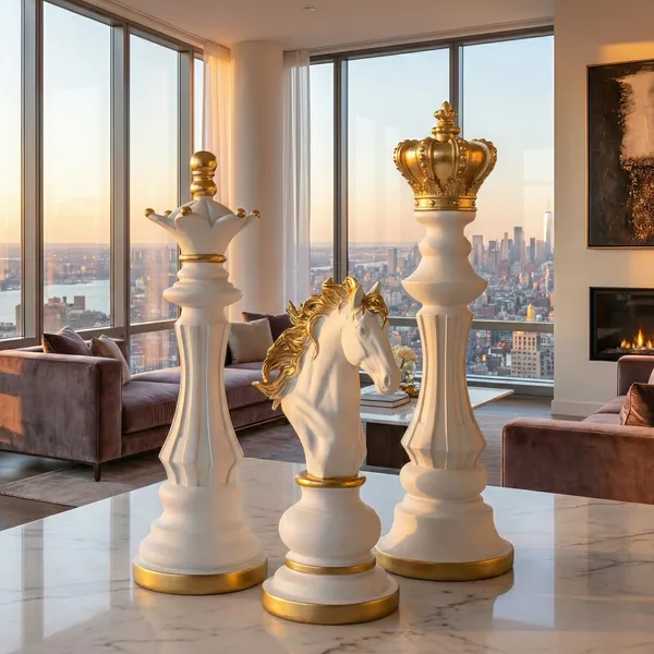 White_and_Golden_Grand-master's_Elegance_Chess_Set_of_3