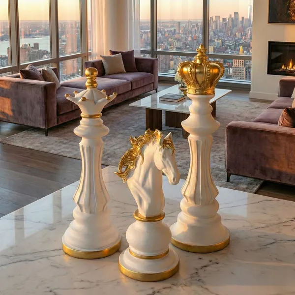 White_and_Golden_Grand-master's_Elegance_Chess_Set_of_3