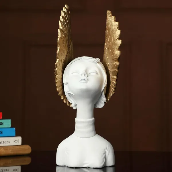 White_Winged_Lady_Statue_Showpiece_for_Home_Decor_Living_Room_Bedroom_Office_Desk_Table_TV_Unit_|_Women's_Day_Gift_for_Ladies_Friends_|_Housewarming_Birthday_Gift_for_Women