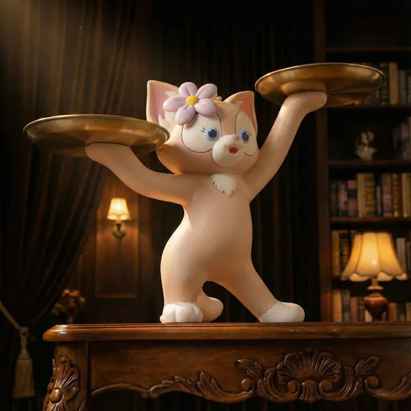 Shopping_Uncle_Linabell_Character_fox_buttler_with_trays