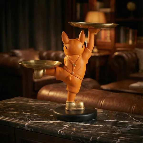 Shopping_Uncle_Orange_French_bulldog_buttler_with_trays