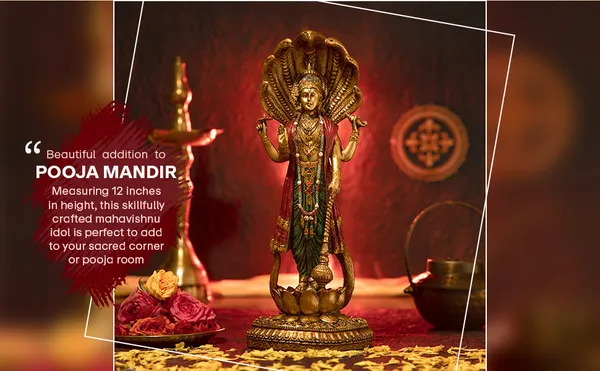 Red_and_Golden_Standing_Lord_Vishnu_ji_with_Sheshnaag_and_Maa_Lakshmi_ji_on_kamal_Idol__12_Inches_and_10_inches|_Antique_Finish_for_Pooja_Room_&_Home_Decor_|_Office_Desk_|_Living_Room_|_Ideal_for_Wedding_&_Housewarming_Gift