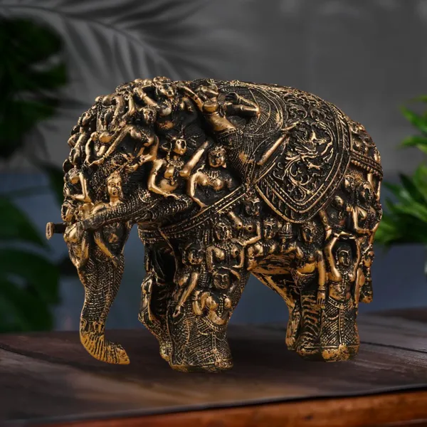 Bronze_Magnificent_Carved_For_Rusticity_Elephant_Showpiece_Statue_Figurine_Showpiece_For_Home_Decor_(33L_X_26W_X_17H_Centimeters)