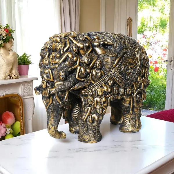 Bronze_Magnificent_Carved_For_Rusticity_Elephant_Showpiece_Statue_Figurine_Showpiece_For_Home_Decor_(33L_X_26W_X_17H_Centimeters)