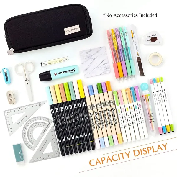 Black_Large_Capacity_Pencil_Case_with_3_Compartments_(21.5_X_7_X_9_Cm)
