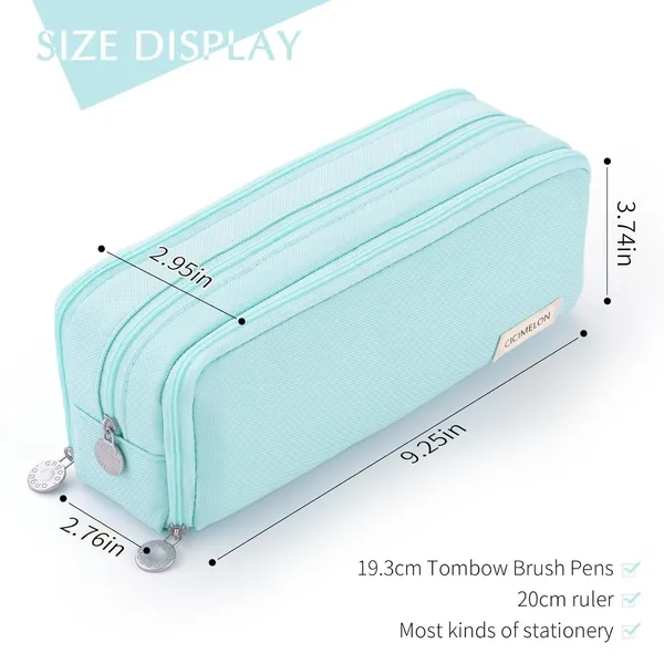 Sky_Blue_Large_Capacity_Pencil_Case_with_3_Compartments_for_Girl_Boy_(21.5_X_7_X_9_Cm)