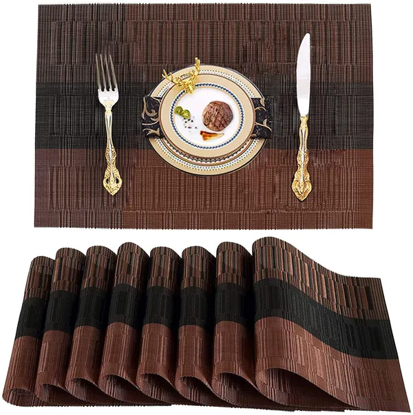 Brown_&_Black_Washable_PVC_Heat_Resistant_Colorful_Place_Mats_for_Kitchen_Dining_Table_(Ã¢â‚¬Å½45L_X_30W_Cm)_(Pack_Of_4)