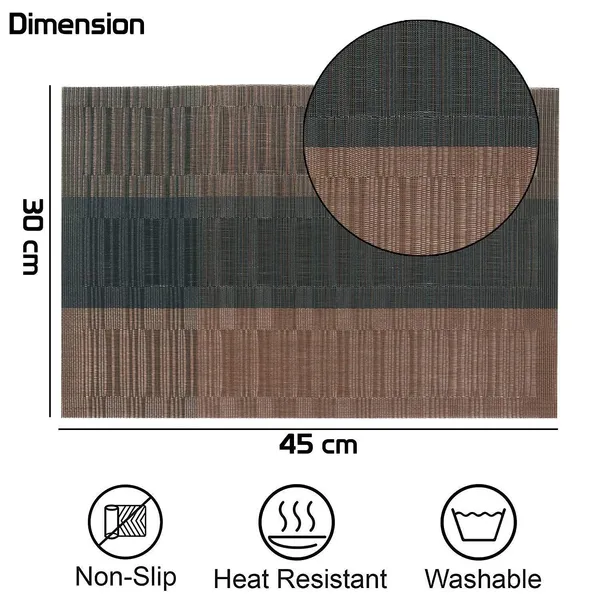 Brown_&_Black_Washable_PVC_Heat_Resistant_Colorful_Place_Mats_for_Kitchen_Dining_Table_(Ã¢â‚¬Å½45L_X_30W_Cm)_(Pack_Of_4)
