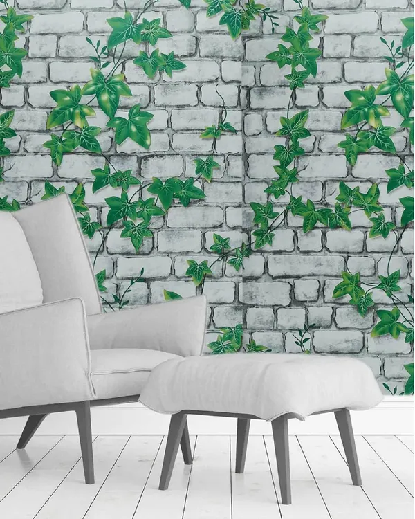 White_&_Green_Stone_with_Veins_Self_Adhesive_Leaf_Wallpaper_(Ã¢â‚¬Å½45L_X_500W_Cm)