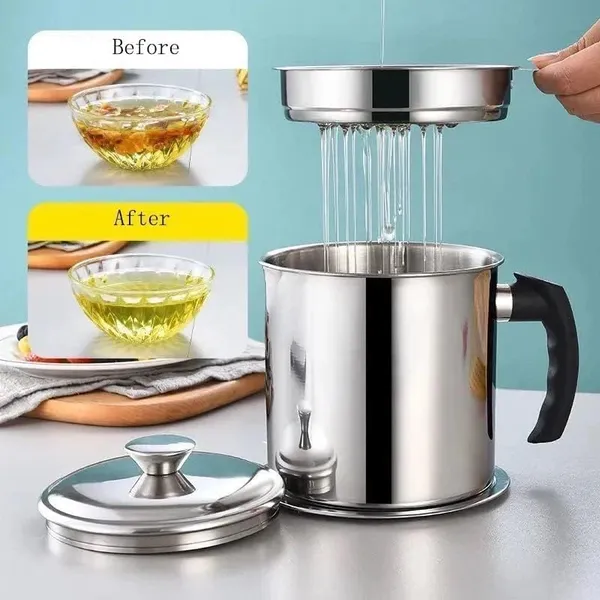 Multicolor_Stainless_Steel_Household_Oil_Pot_with_Lid_(‎15L_X_10W_X_5H_Cm)