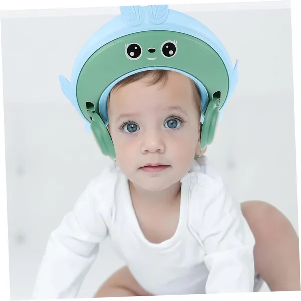 Green_Adjustable_Silicone_Crown_Baby_Shower_Cap_(29_X_31_X_3_Cm)