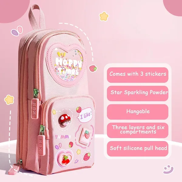 Pink_3_Compartment_Cute_Pencil_Pouch_Case_(20_X_10_X_5_Cm)