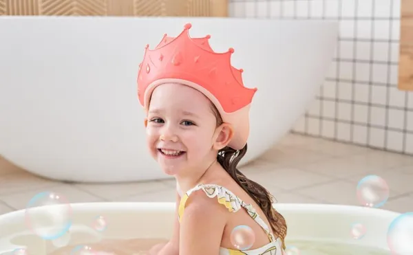 Yellow_Adjustable_Silicone_Crown_Baby_Shower_Cap_(20_X_12_X_8_Cm)